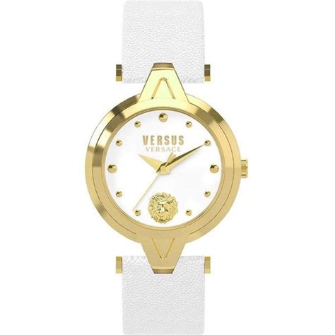 versus versace white leather strap ladies watch